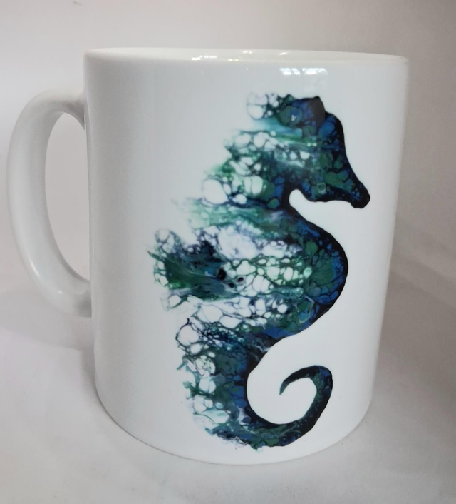 Seahorse acrylic swipe mug 