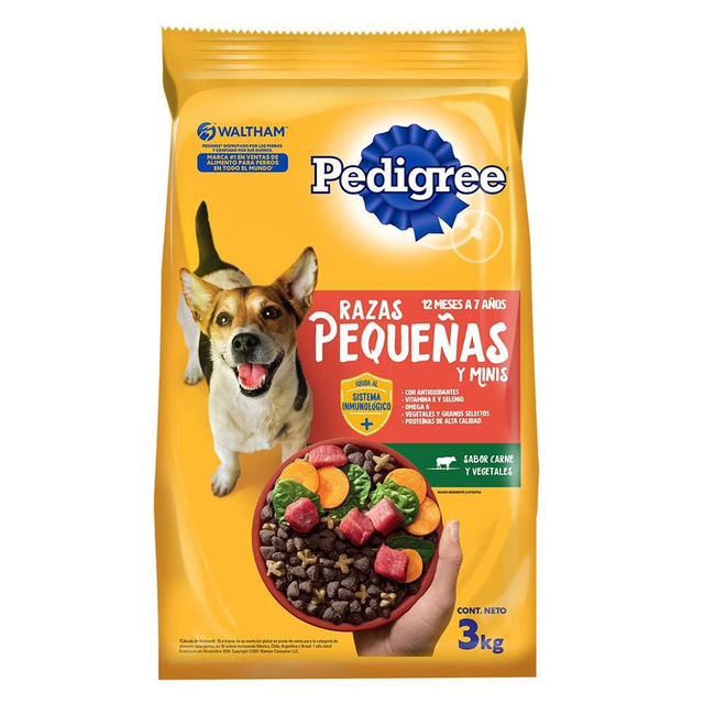 PEDIGREE® Adulto Razas Pequeñas Sabor Carne Y Vegetales 21kg