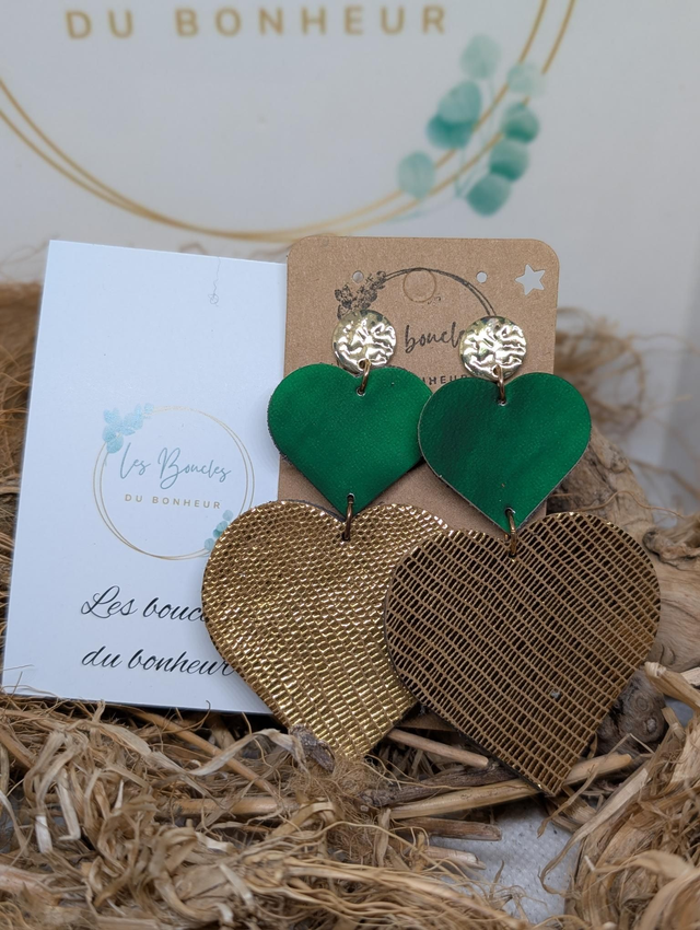 Boucles d&#039;oreilles Marie Laure ml039* bronze vert