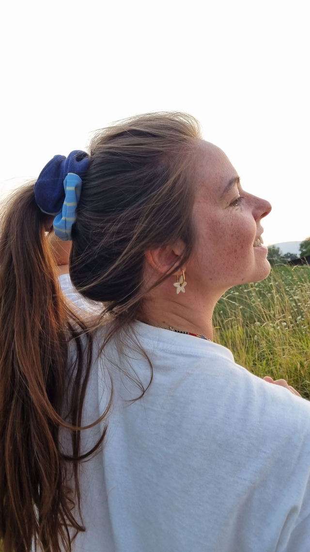 Chouchou chemise bleue