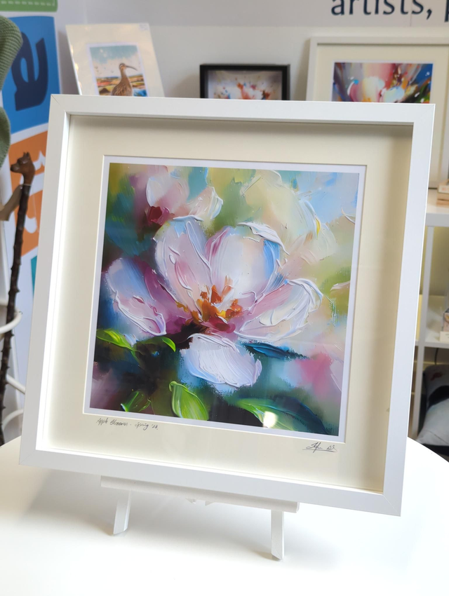Apple Blossom art print, framed and signed by artist Stefan Birch