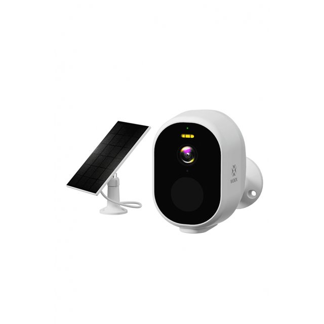 WOOX - Caméra extérieure WIFI Tuya + Panneau solaire (Blanc)