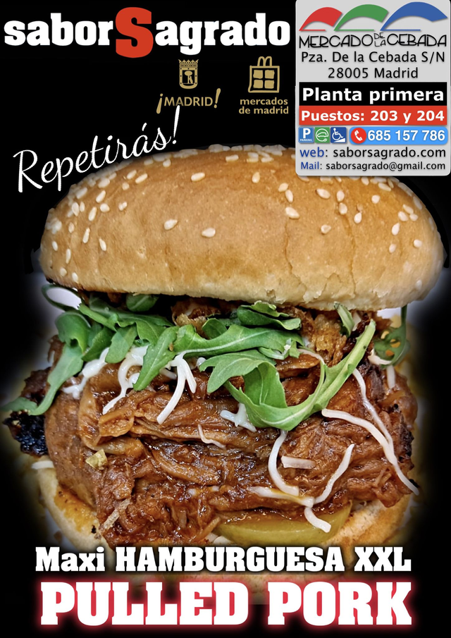 Maxi Hamburguesa XXL de PULLED PORK