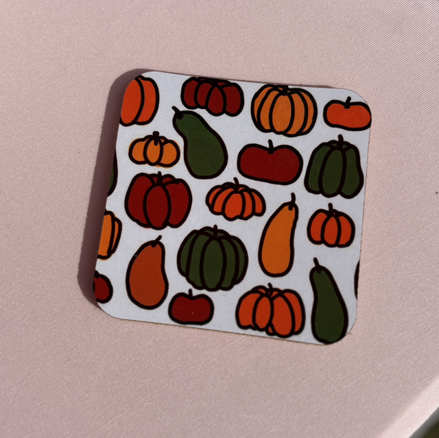 Colourful Pumpkin Coaster