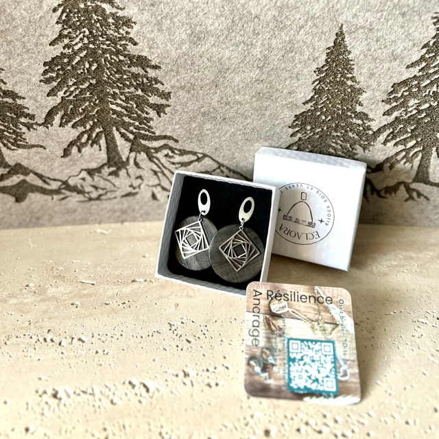 Boucles d’Oreilles Morta & Géométrie Argentée