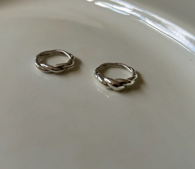 Small Twist Ring Silver