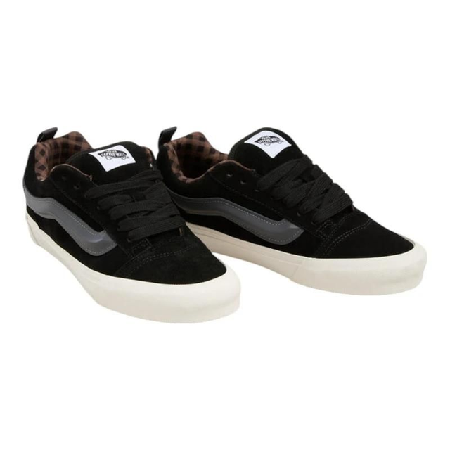 Vans Knu Skool Pig Suede Plaid Gray/Black