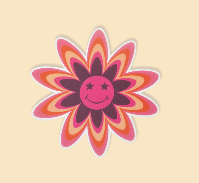 Smiley Flower Sticker | Wowgoods