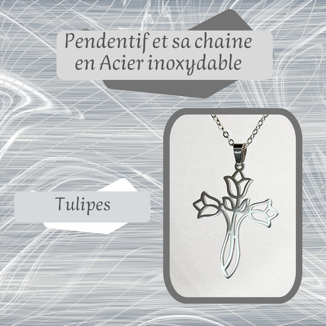 Pendentif L - Tulipes