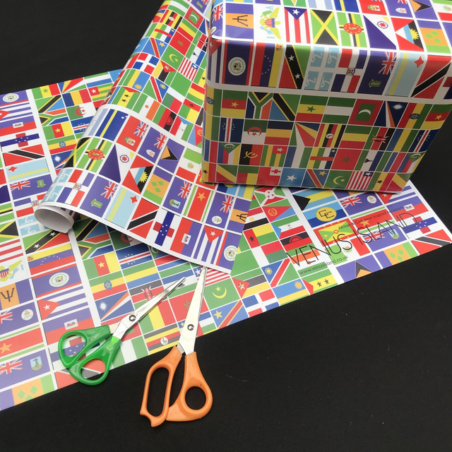 Caribbean &amp; Africa Flag Wrapping Paper - Gift Wrap