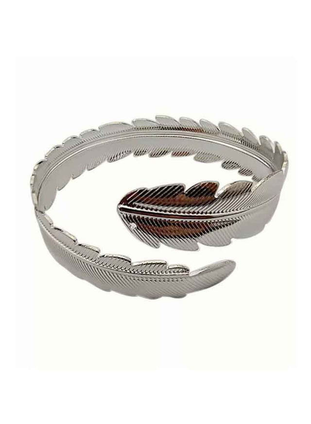 Brassard Bracelet de Biceps Feuille Argent
