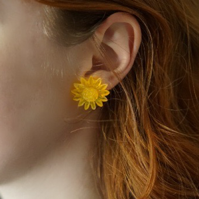 Boucles d’oreilles tournesols 