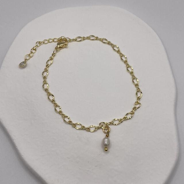 FINE PEARL - Vergoldetes Armband mit Süßwasserperle