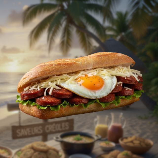 Sandwich S11 : Œuf, Merguez, Fromage