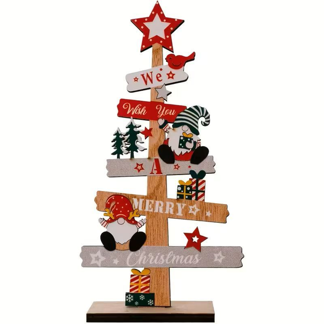 Gnome Wooden Christmas Tree Stand 