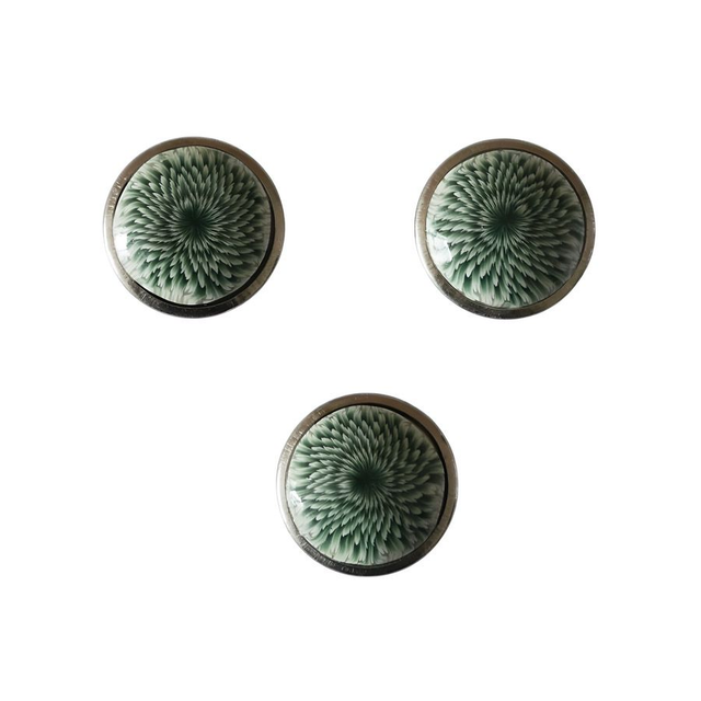 Bouton pression dahlia vert