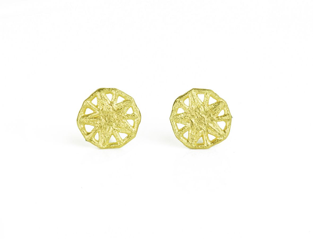18ct Gold Star Stud Earrings