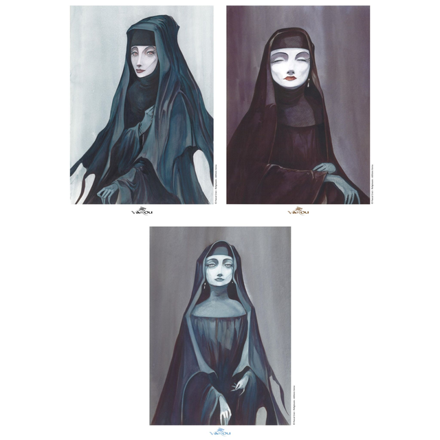Religieuses : 3 ex-libris A5 de Pascal Croci