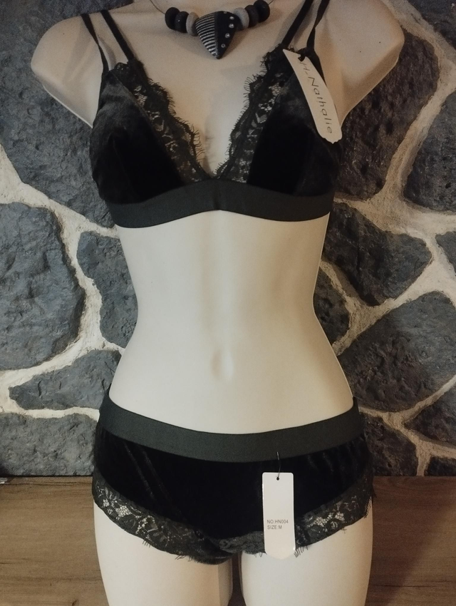 Ensemble triangle sans armatures ni rembourrage vert foncé