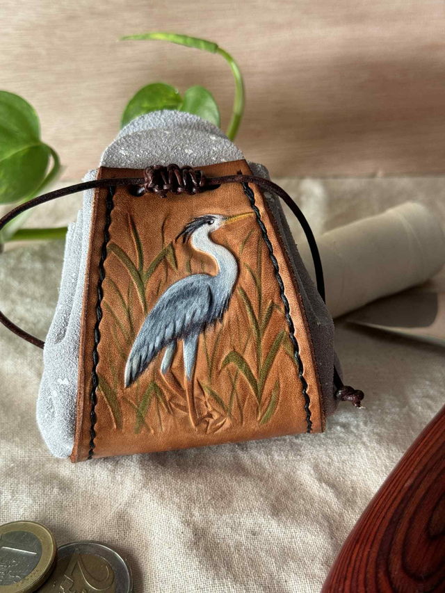 Bourse héron cendré