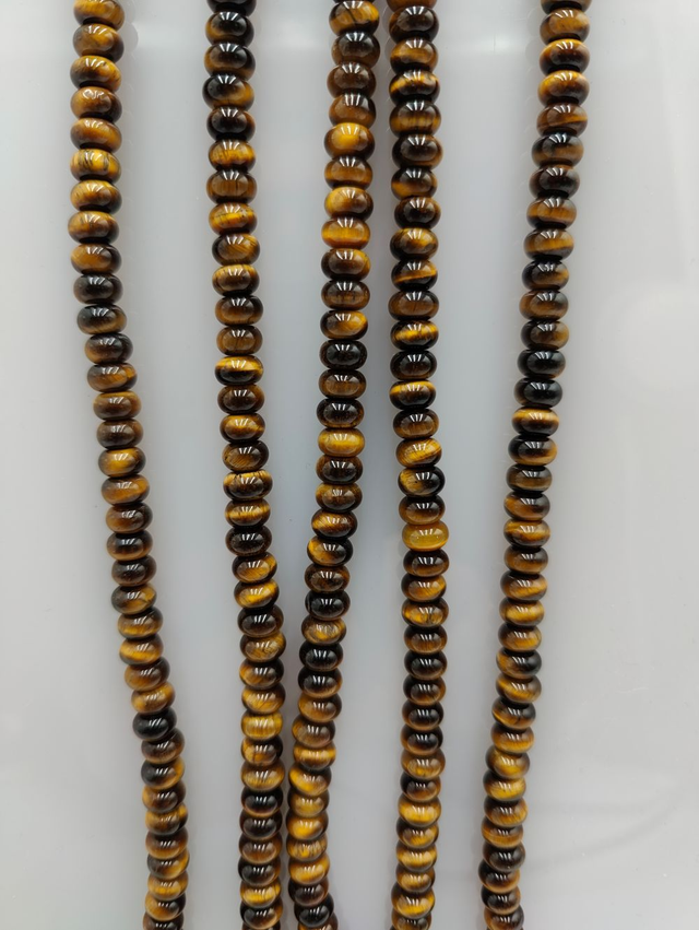 Oeil de tigre - Perles aplaties