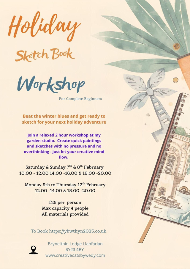 Workshops: Holiday Sketch Book Workshop by Creative Cats by Wendy
