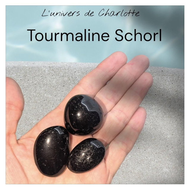 Pierre roulée "Tourmaline schorl"
