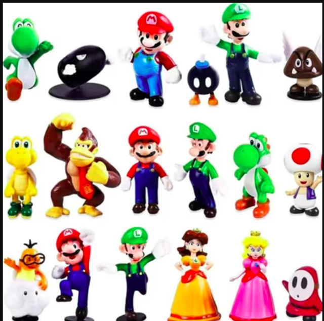 Super Mario figuren set 18 stuks (4-7cm)