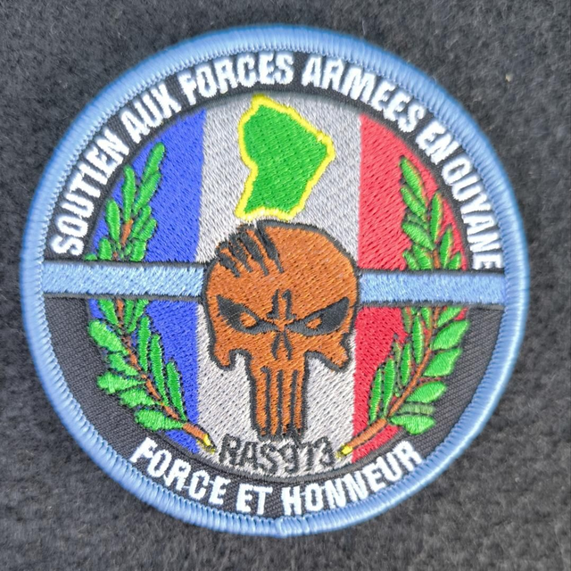 Patch "Soutien aux Forces Armées en Guyane", brodé, velcro