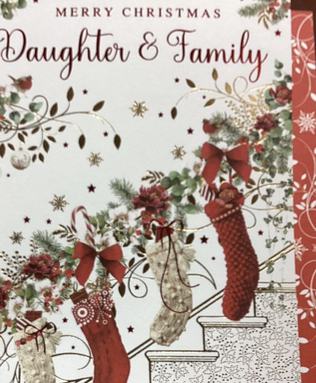 Christmas Daughter and Family (Stockings) NQ