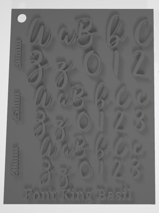 Letterstamps Set 62-teilig Font King Basil