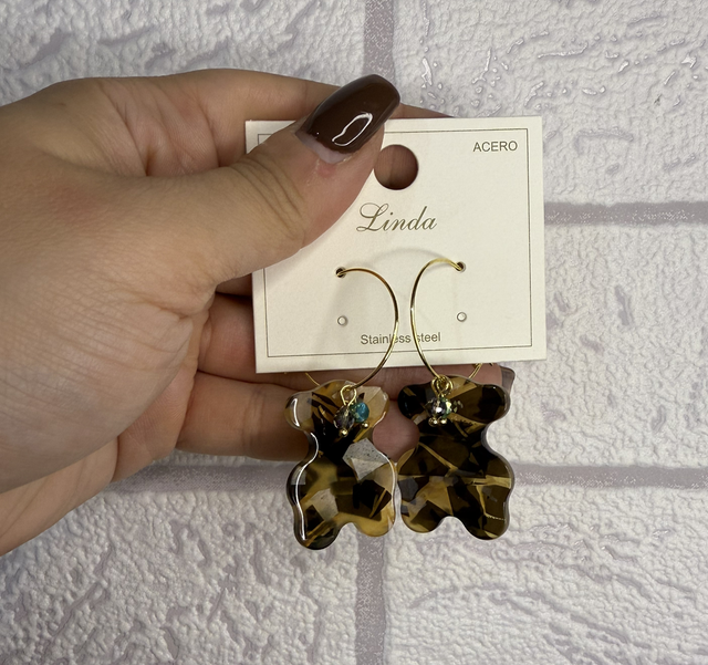 Pendientes Oso marrón 