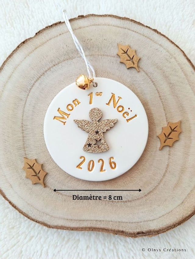 Boule de Noël "Mon 1er Noël" en argile
