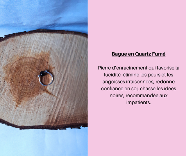 9- Bague en Quartz Fumé
