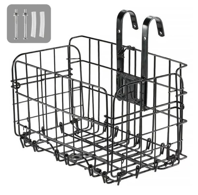 Panier vélo pliable pour une installation et un retrait rapide Noir