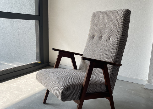 Vintage fauteuil jaren 60 nieuwe bekleding 