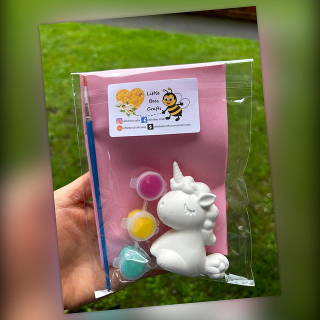 Unicorn Party Bags - Birthday Gift - Kids Activity - Painting Kit - Rainbow - Party Bag Filler