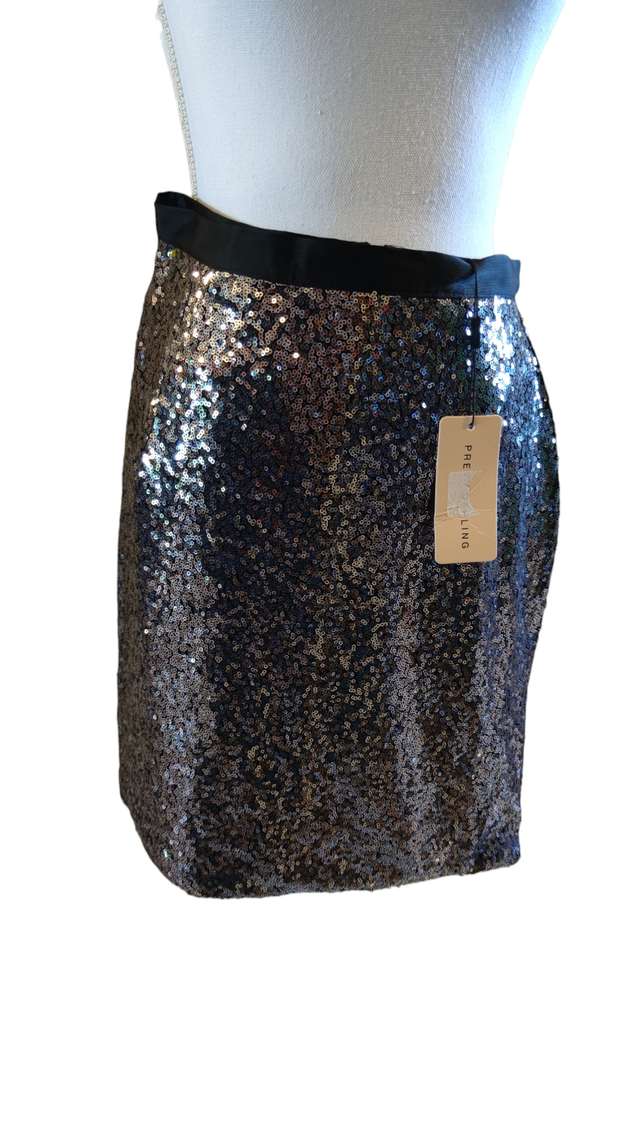 Jupe séquin argenté taille 40 (Pretty Darling) 