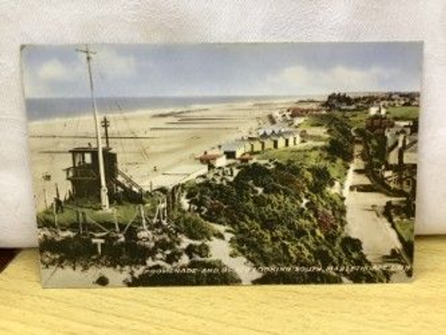 Mablethorpe, Promenade and Beach looking South, Lincolnshire, Posted 1957 vintage postcard. Our Ref no R371 £3.00