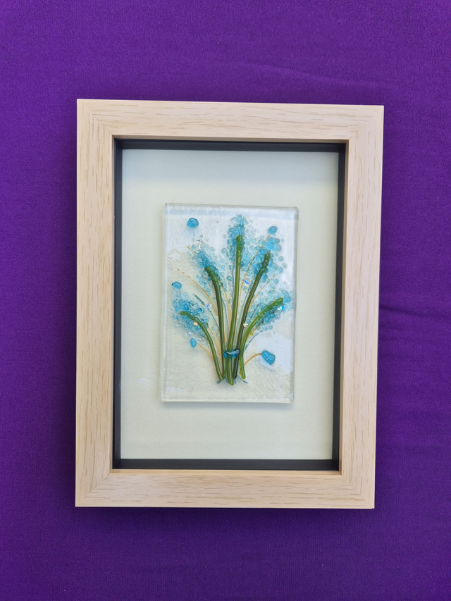 Small framed bouquets - cool colours
