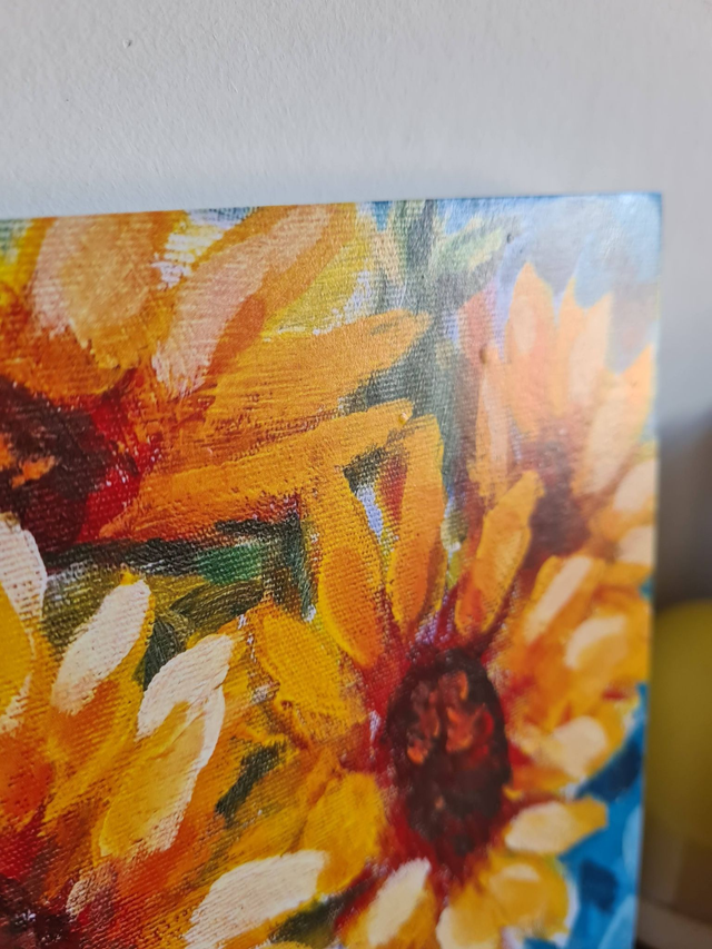 Sunflower quality print on cradled board ready to hang