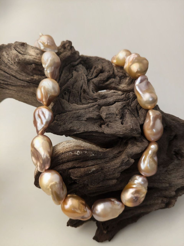 Collana in Perle Barocche a Goccia 18mm a Scalare – Argento 925 | Corals Waves