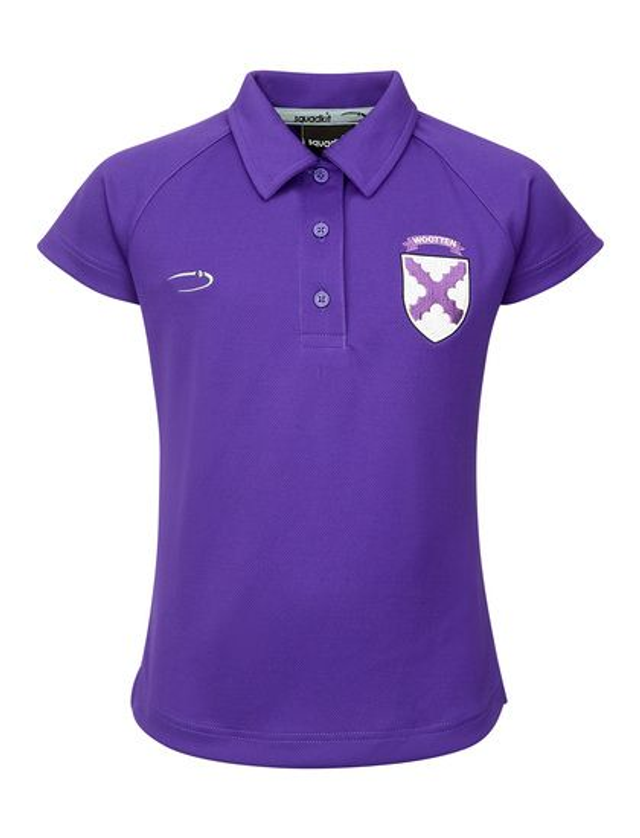 Second Hand Girls Purple Crested House Polo Shirt - Wooten House
