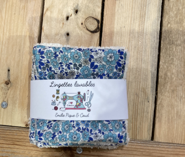 Lot 5 lingettes lavables 