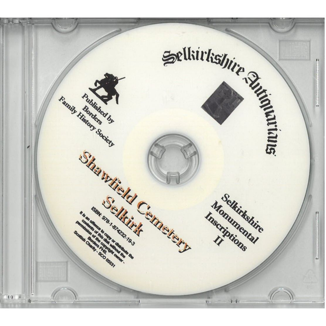 Shawfield Cemetery, Selkirkshre CD