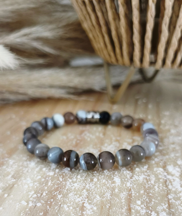 Bracelet "Apaisement" Agate de Botswana