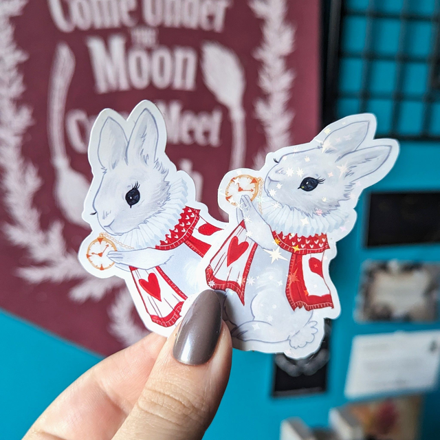 Lapin blanc | Glossy ou Holographique