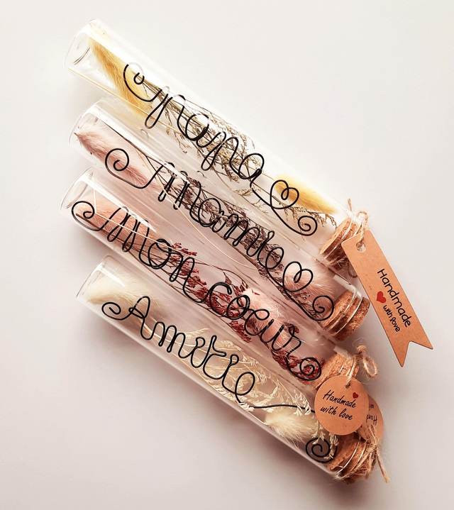 Fiole avec message