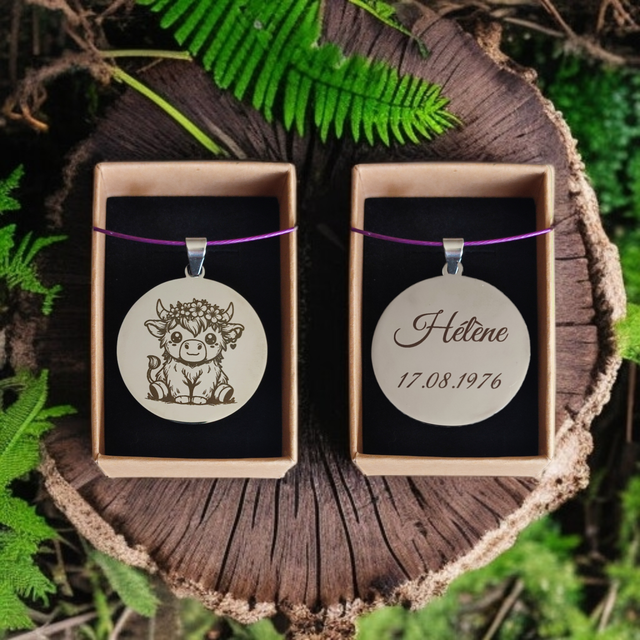 Médaille ronde argentée