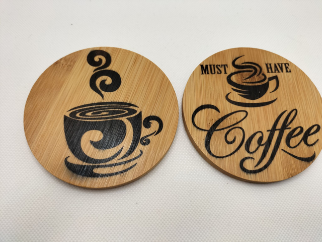 Sous-verre en bambou - Lot de 4